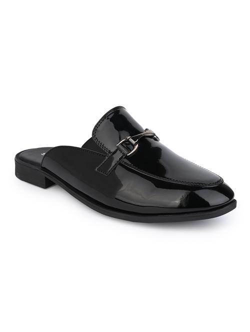 solid black slip on mules - 21135338 - Very Small Image - 1