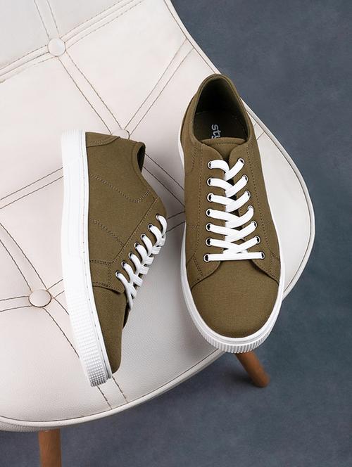 olive lace up sneakers - 21135364 - Very Small Image - 1