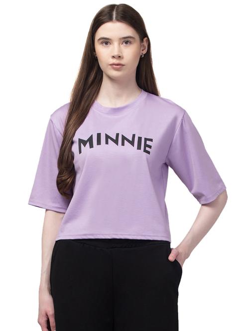 lavender chest printed casual t-shirt - 21136613 - Very Small Image - 1