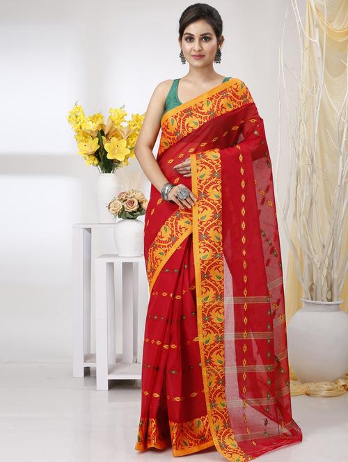 women self design tant saree - 21136845 - Very Small Image - 1