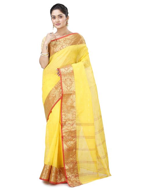 women self design tant saree - 21137054 - Very Small Image - 1