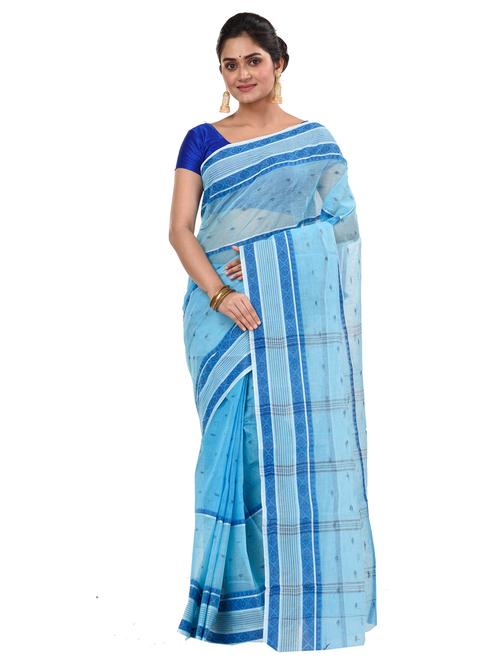 women self design tant saree - 21137056 - Very Small Image - 1