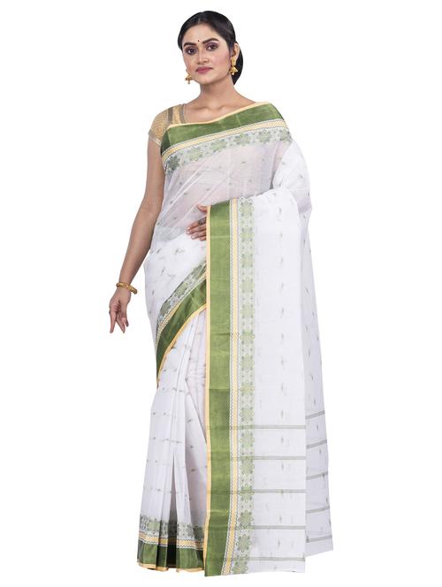 women self design cotton tant saree - 21137091 - Very Small Image - 1