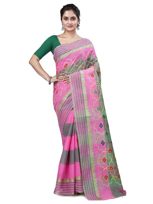 women self design handloom saree - 21137148 - Very Small Image - 1