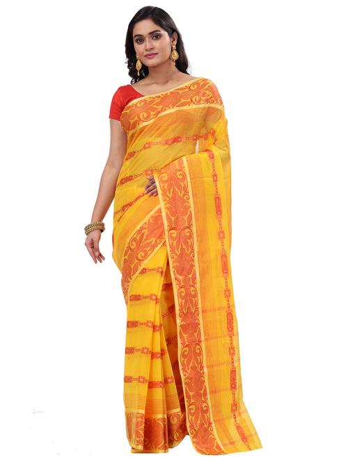 women self design handloom saree - 21137348 - Very Small Image - 1