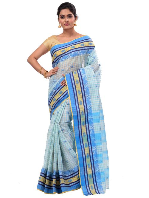 women self design tant saree - 21137380 - Very Small Image - 1