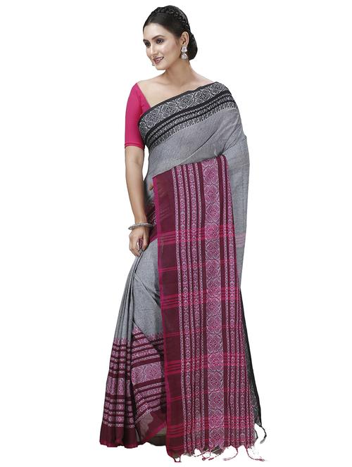 women solid bordered saree - 21137554 - Very Small Image - 1