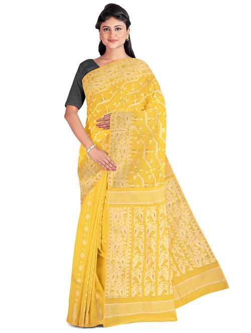 women self design jamdani saree - 21137620 - Very Small Image - 1