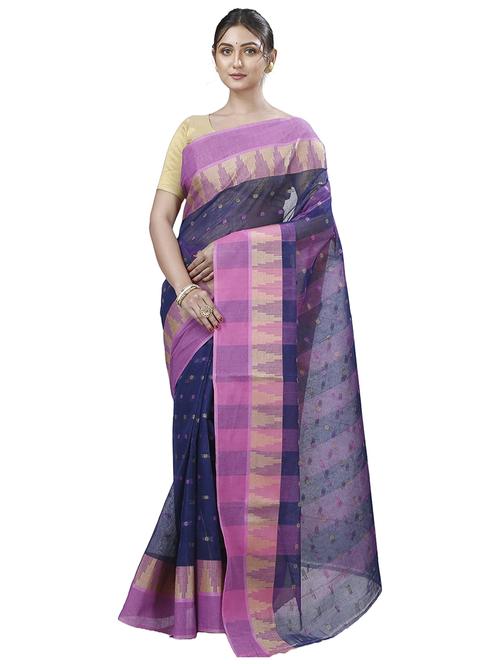 women self design tant saree - 21137626 - Very Small Image - 1