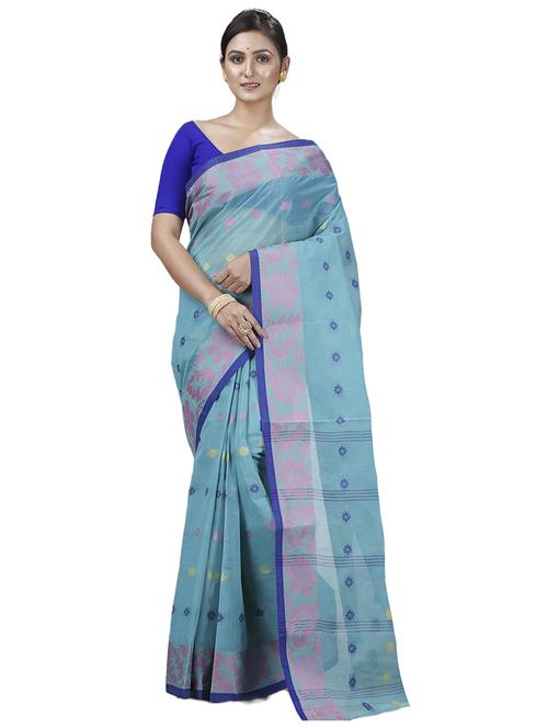 women self design handloom saree - 21137786 - Very Small Image - 1