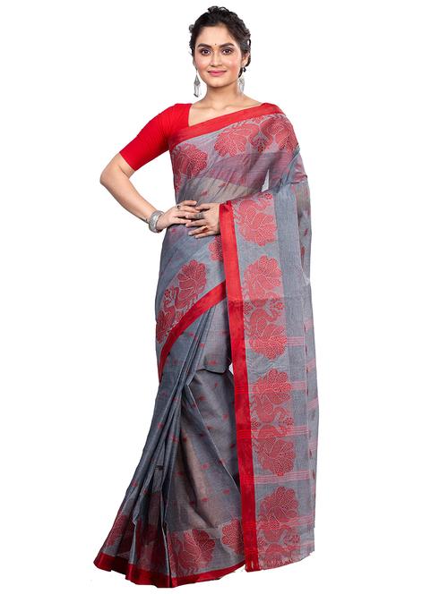 women self design tant saree - 21137827 - Very Small Image - 1