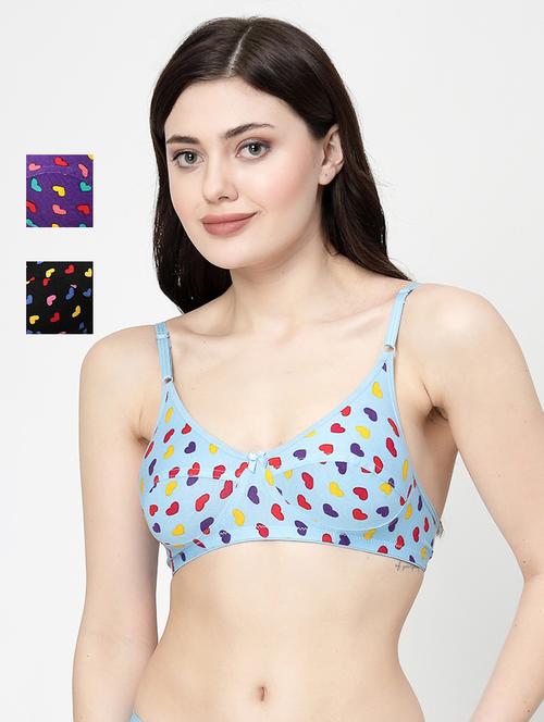 pack of 3 quirky printed bras - 21138256 - Very Small Image - 1