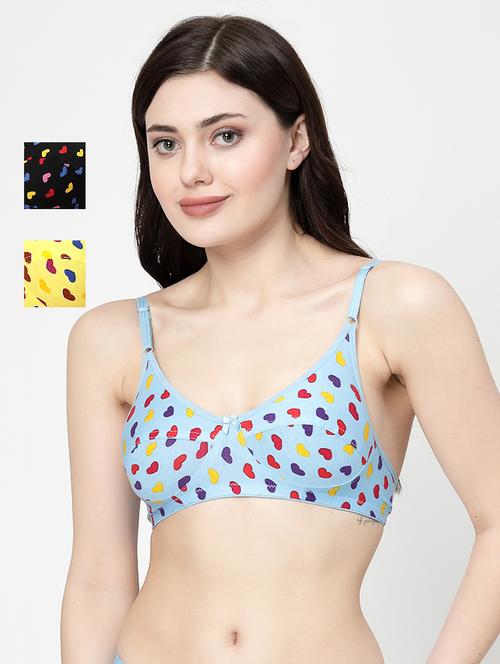 pack of 3 quirky printed bras - 21138258 - Very Small Image - 1