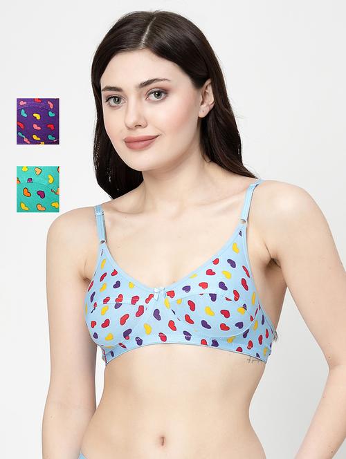 pack of 3 quirky printed bras - 21138260 - Very Small Image - 1