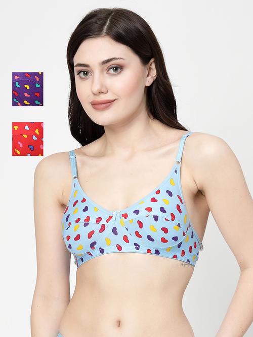 pack of 3 quirky printed bras - 21138268 - Very Small Image - 1