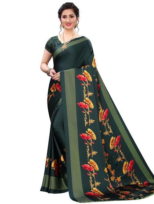 women black floral printed saree - 21138896 - Very Small Image - 1