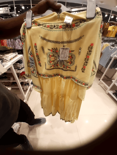 light yellow georgette frock - 21139567 - Very Small Image - 1