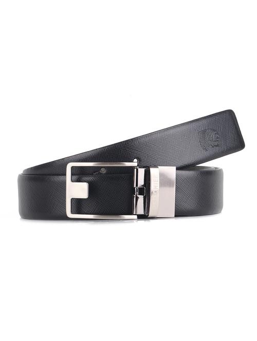 men olive/black leather belt - 21139684 - Very Small Image - 1