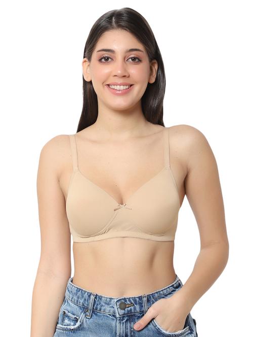 solid nude brown t-shirt bra - 21140129 - Very Small Image - 1