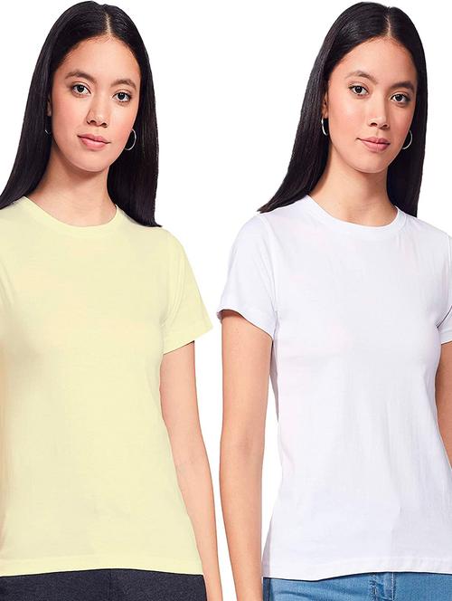 pack of 2 solid round neck t-shirts - 21140208 - Very Small Image - 1