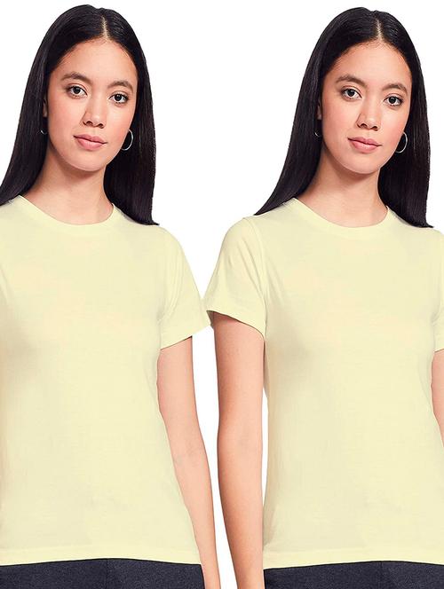 pack of 2 solid round neck t-shirts - 21140211 - Very Small Image - 1