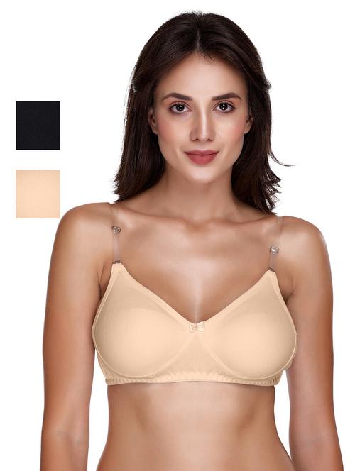 women pack of 2 solid t-shirt bra - 21141817 - Very Small Image - 1
