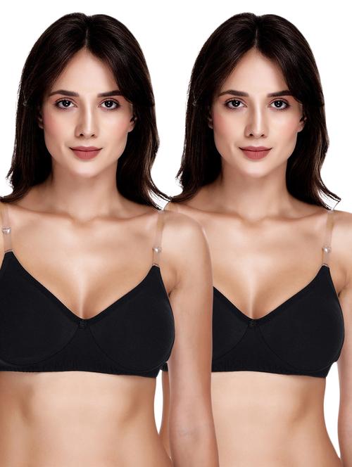 women pack of 2 solid bra - 21141823 - Very Small Image - 1