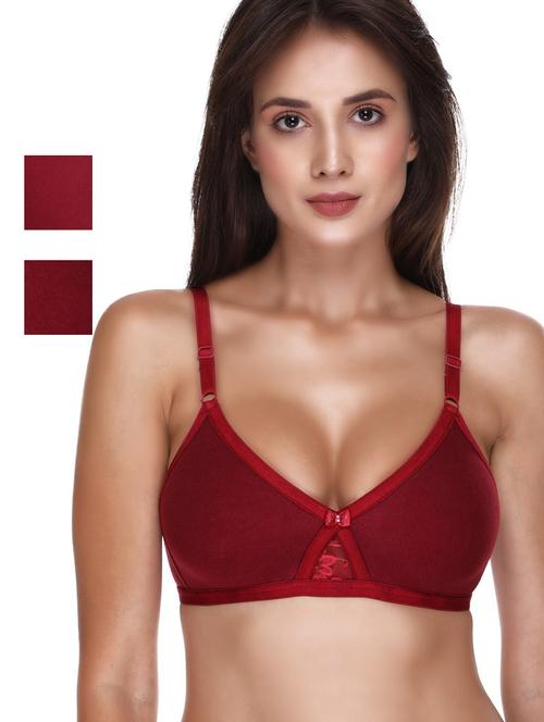 women pack of 2 solid bra - 21141923 - Very Small Image - 1