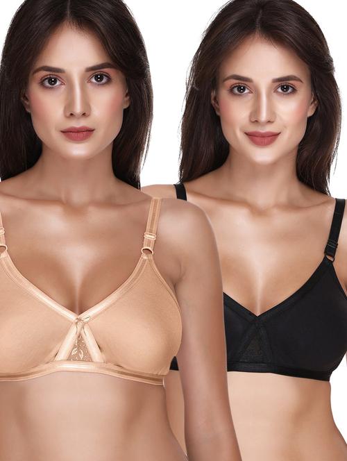 women set of 2 solid t-shirt bra - 21141942 - Very Small Image - 1