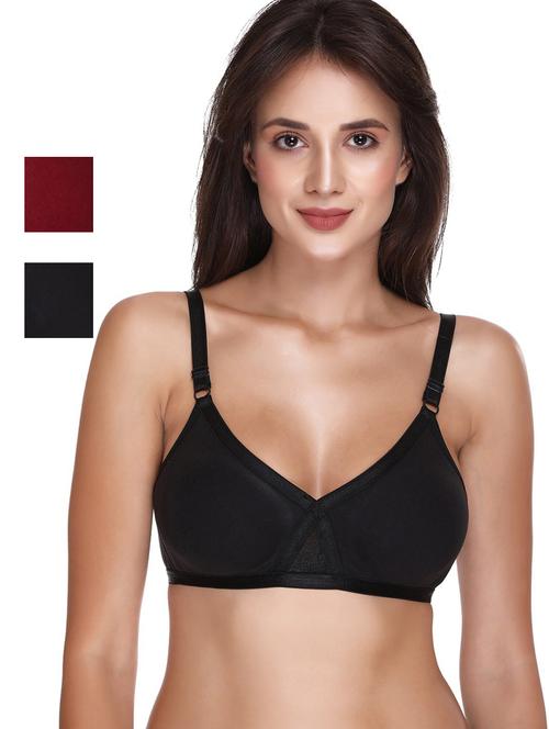 women pack of 2 solid bra - 21141950 - Very Small Image - 1