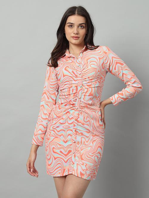 multi coloured printed bodycon dress - 21142891 - Very Small Image - 1