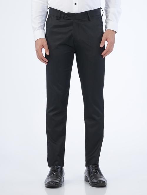 men black flat front formal trouser - 21142896 - Very Small Image - 1