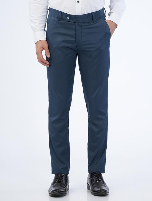 solid navy blue formal trouser - 21142900 - Very Small Image - 1