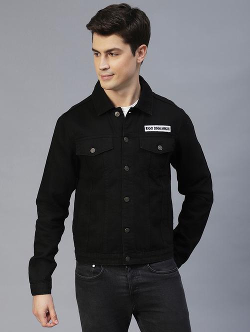 men black denim jacket - 21143617 - Very Small Image - 1
