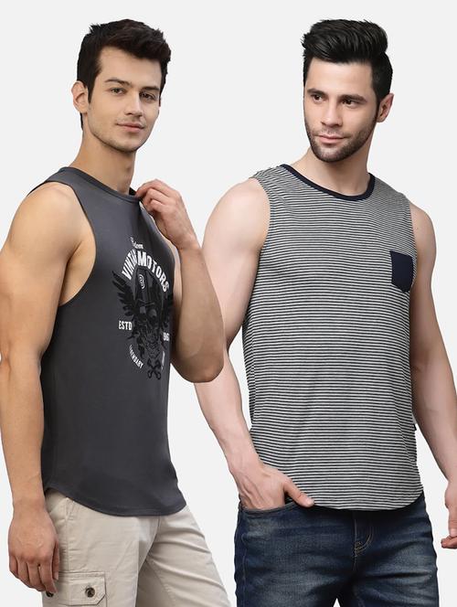 pack of 2 printed vest - 21143818 - Very Small Image - 1