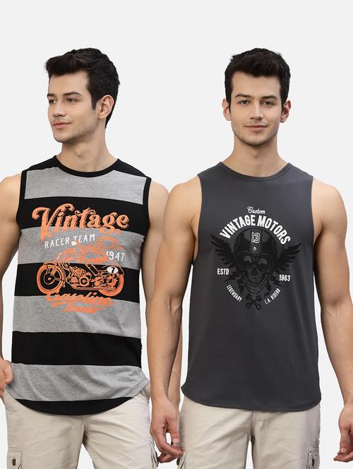 pack of 2 printed vest - 21143905 - Very Small Image - 1