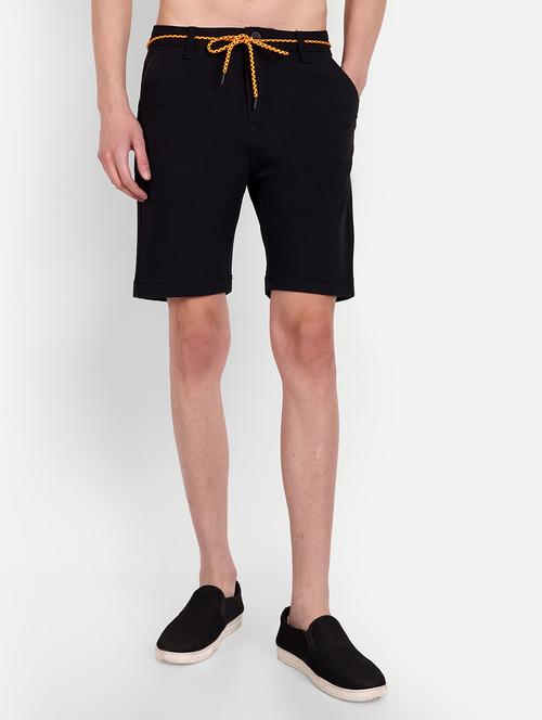 solid black denim shorts - 21145246 - Very Small Image - 1