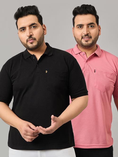 combos pack of 2 polo neck t-shirts - 21145446 - Very Small Image - 1