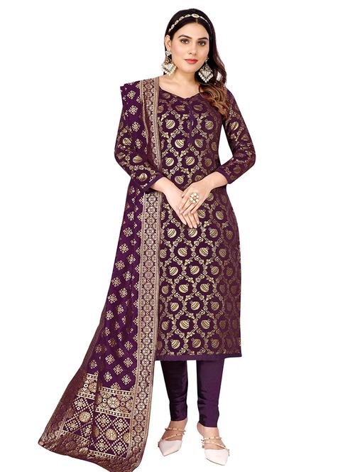 women purple unstitched suits - 21146507 - Very Small Image - 1
