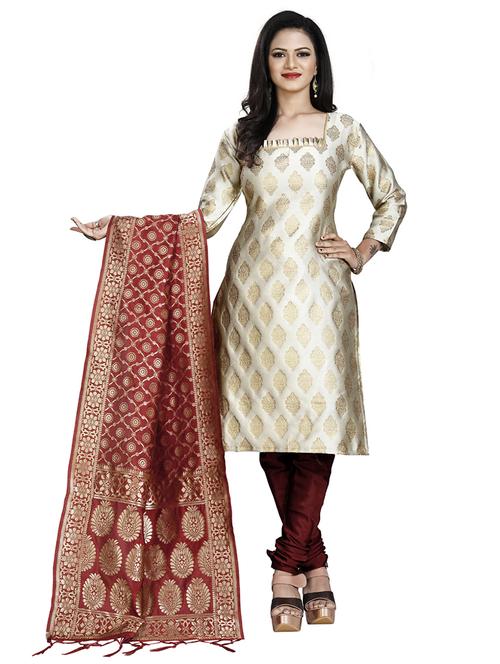 women self design unstitched suit set - 21146558 - Very Small Image - 1