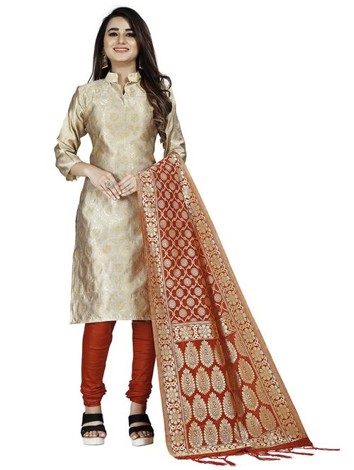 women self design unstitched suit set - 21146842 - Very Small Image - 1