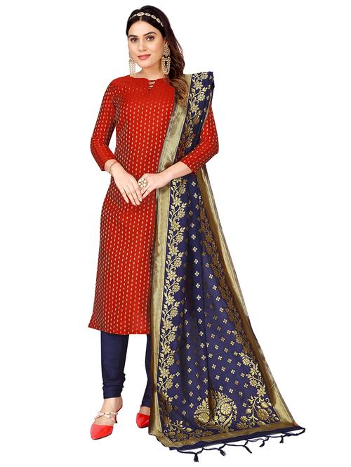 women self design unstitched suit set - 21147244 - Very Small Image - 1