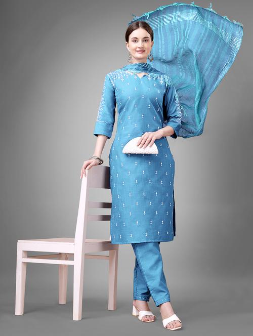 women three quarter sleeve suit set - 21148030 - Very Small Image - 1