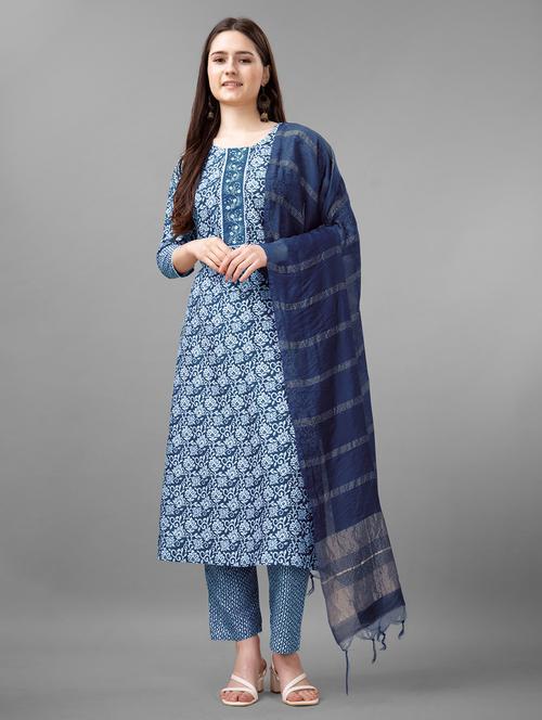 women printed kurta pant suit set - 21148058 - Very Small Image - 1