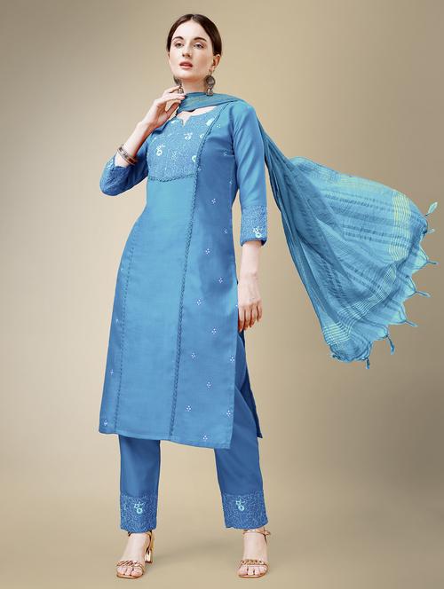 women kurta pant set with dupatta - 21148072 - Very Small Image - 1