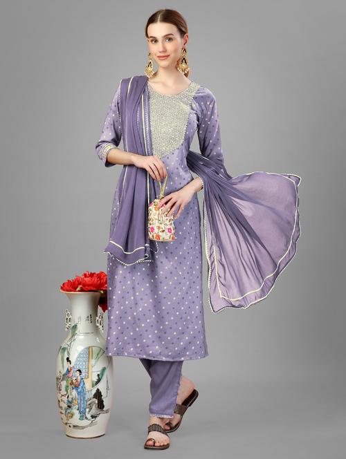 women printed kurta pant suit set - 21148091 - Very Small Image - 1