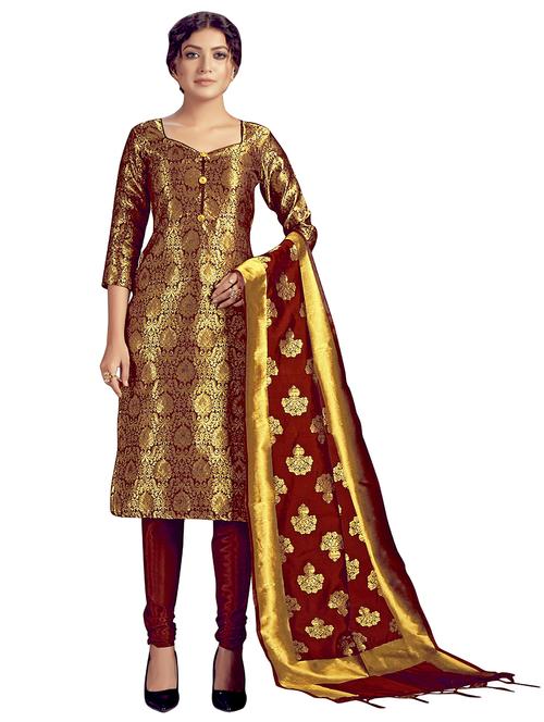 women's self design unstitched suit set - 21149117 - Very Small Image - 1