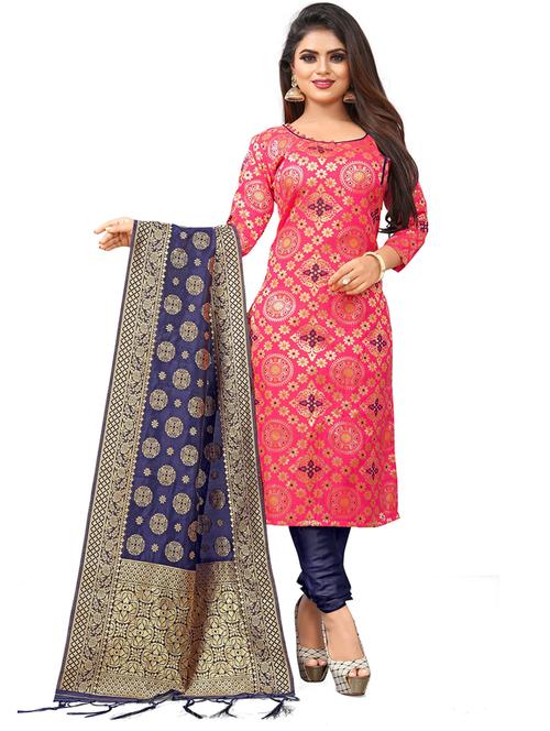 women self design unstitched suit set - 21149453 - Very Small Image - 1