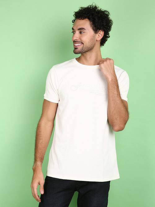 off white cotton front print tshirt - 21151269 - Very Small Image - 1