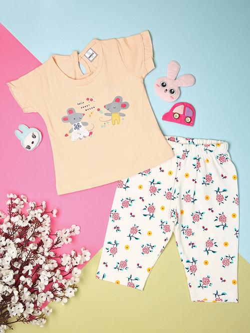 kids printed t-shirt and pajama set - 21153592 - Very Small Image - 1
